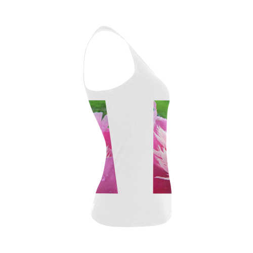 Wet Peony Women's Shoulder-Free Tank Top (Model T35)