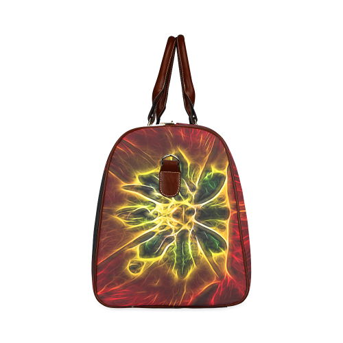 Topaz Flower Waterproof Travel Bag/Large (Model 1639)