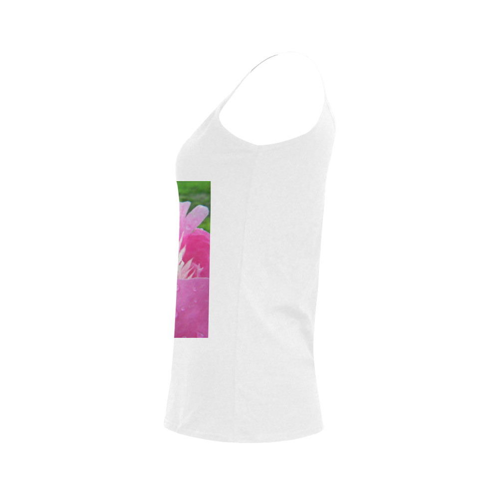 Wet Peony Women's Spaghetti Top (USA Size) (Model T34)