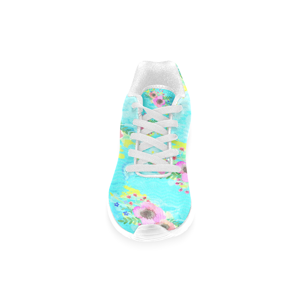 Watercolor Bouquet Women’s Running Shoes (Model 020)