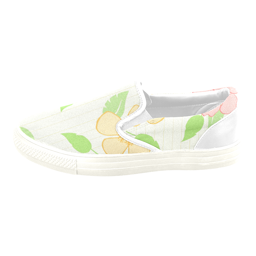 Floral20151013 Women's Unusual Slip-on Canvas Shoes (Model 019)