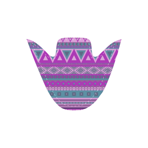 fancy tribal border pattern 08 pink Women's Unusual Slip-on Canvas Shoes (Model 019)