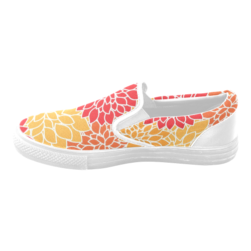 Floral20151007 Women's Unusual Slip-on Canvas Shoes (Model 019)