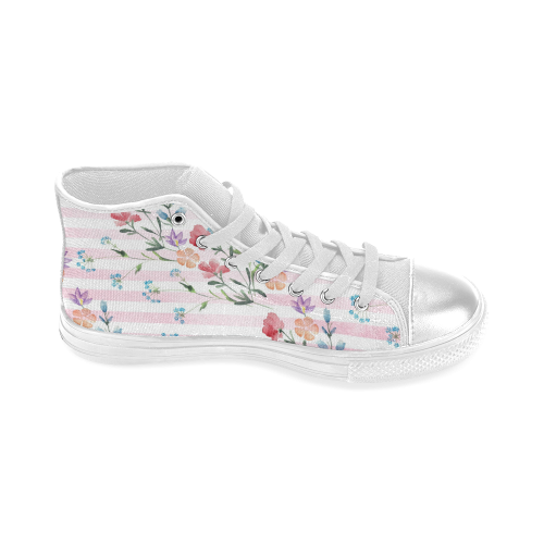 Delicate Wildflowers Women's Classic High Top Canvas Shoes (Model 017)