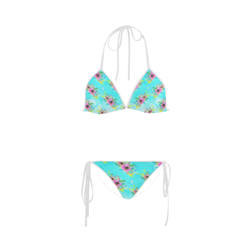 Watercolor Bouquet Custom Bikini Swimsuit