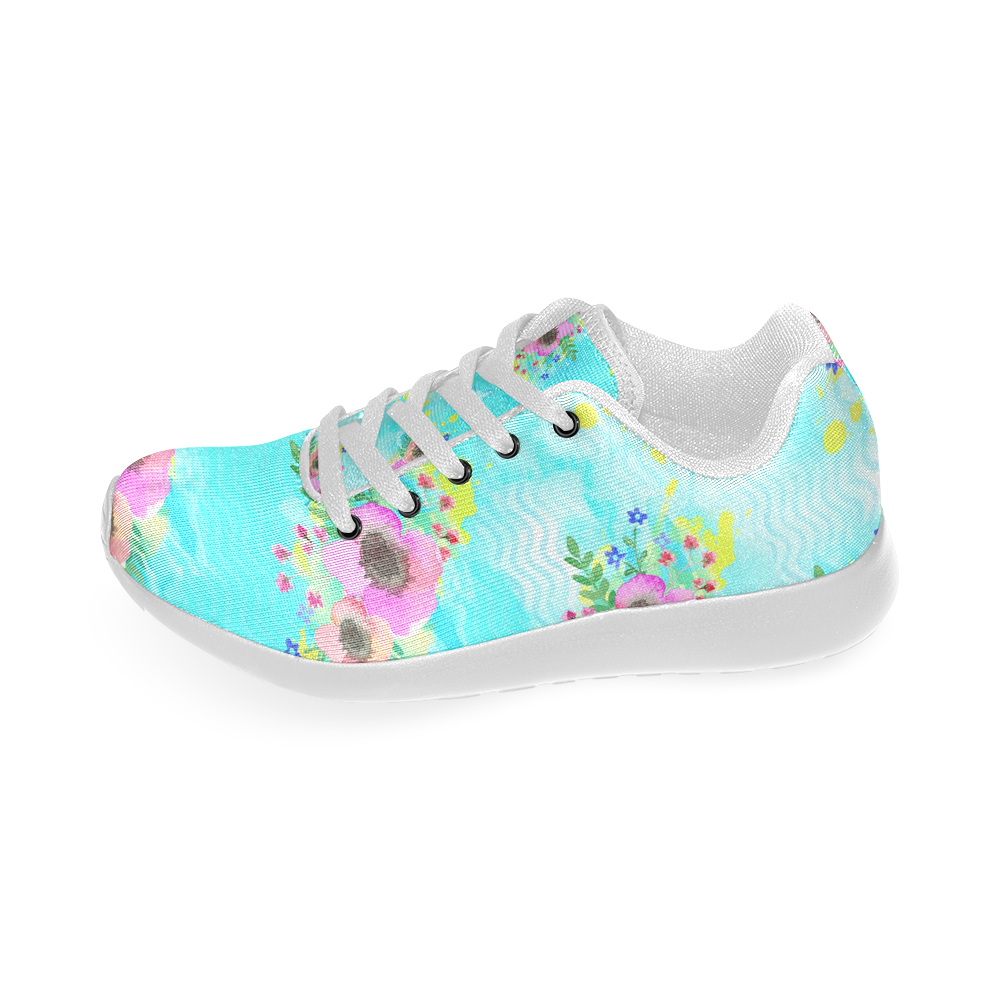 Watercolor Bouquet Women’s Running Shoes (Model 020)