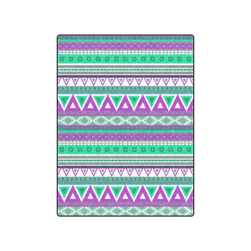 fancy tribal border pattern 08 Blanket 50"x60"