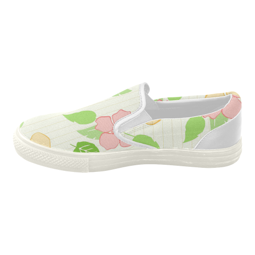 Floral20151013 Women's Slip-on Canvas Shoes (Model 019)