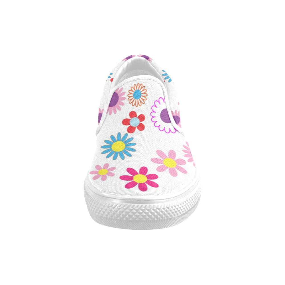 Floral20151008 Women's Unusual Slip-on Canvas Shoes (Model 019)