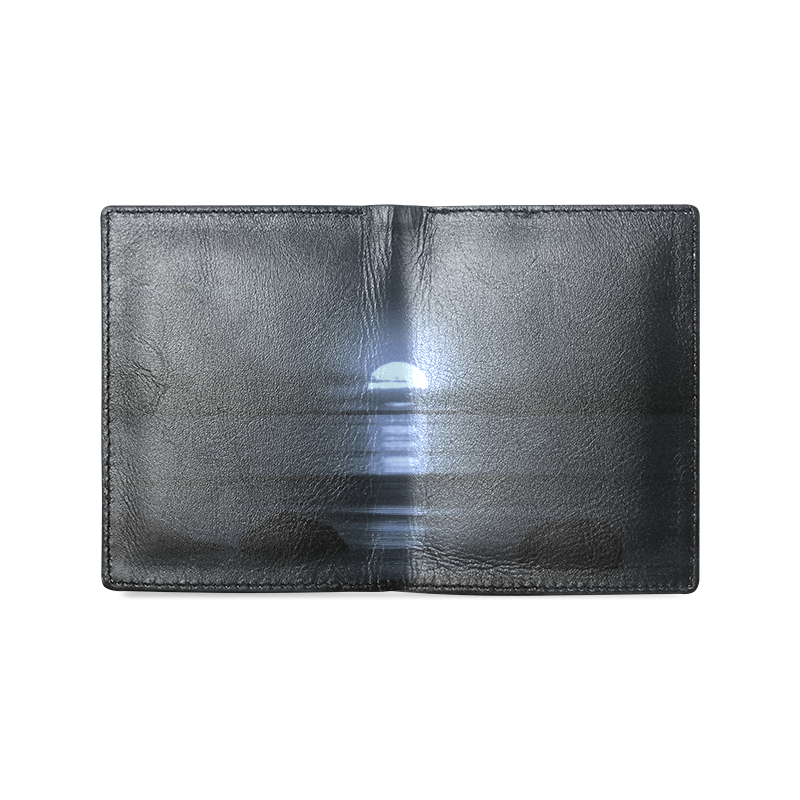 Moony Sunset Men's Leather Wallet (Model 1612)