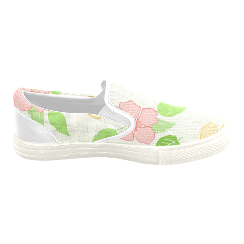 Floral20151013 Women's Unusual Slip-on Canvas Shoes (Model 019)