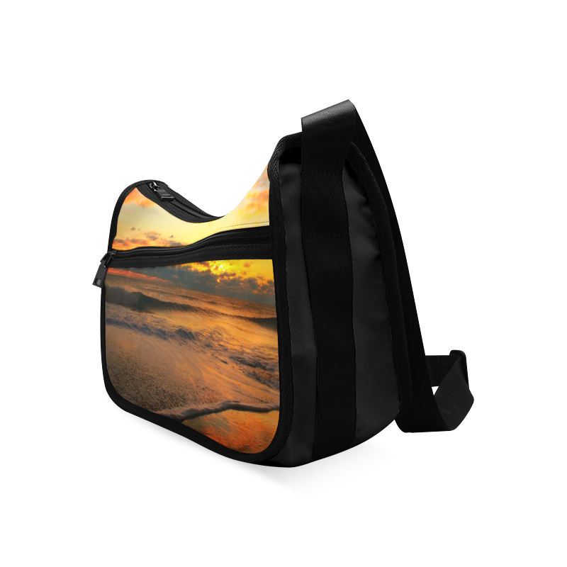 Stunning sunset on the beach Crossbody Bags (Model 1616)