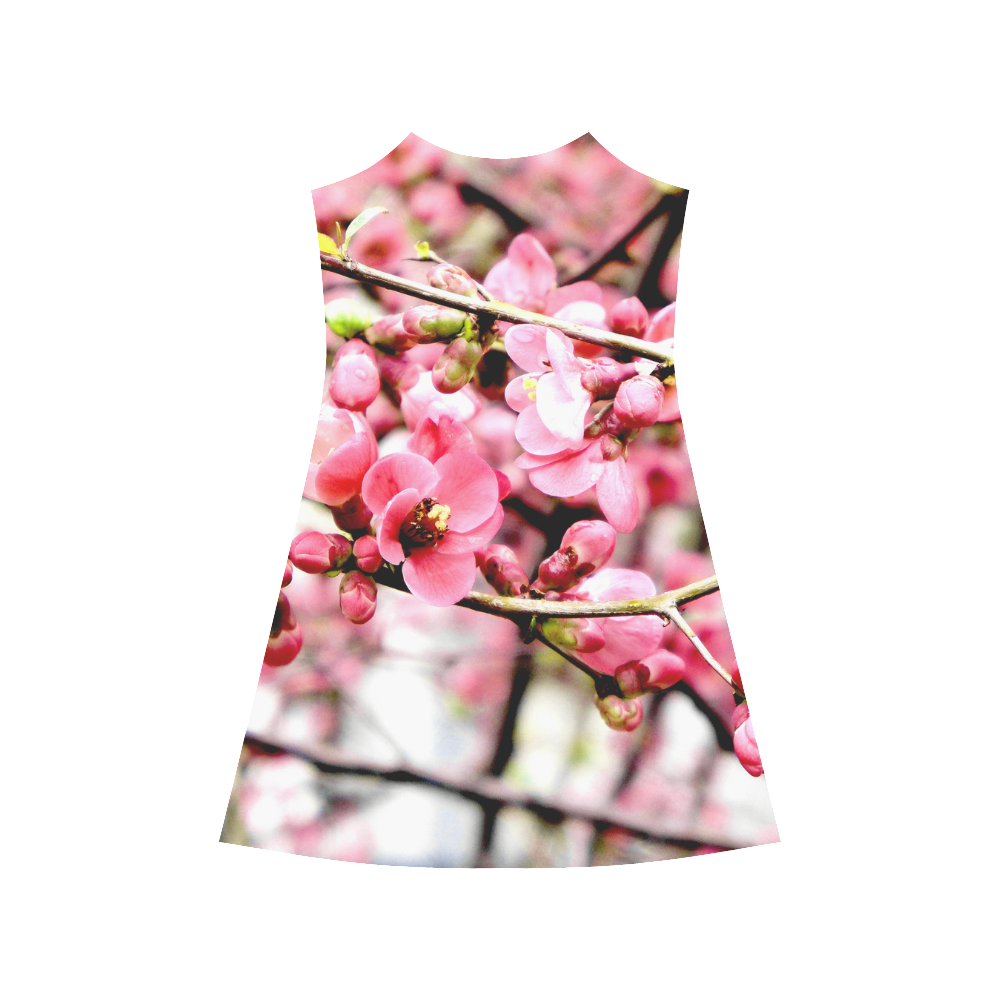 Pink Floral Alcestis Slip Dress (Model D05)