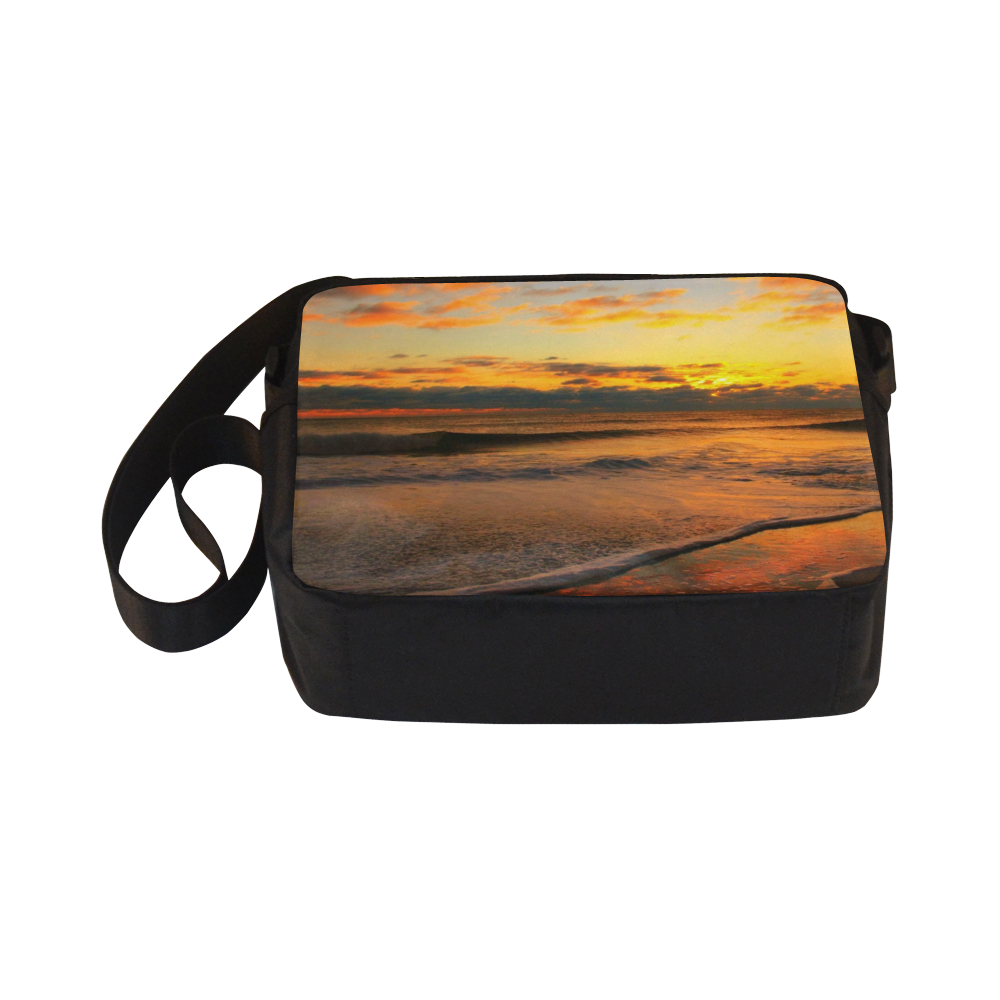 Stunning sunset on the beach Classic Cross-body Nylon Bags (Model 1632)