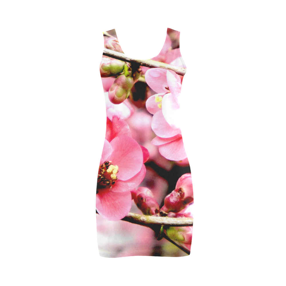 Pink Floral Medea Vest Dress (Model D06)