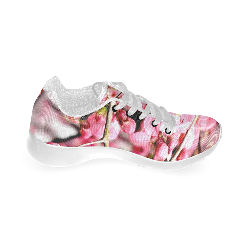 Pink Floral Women’s Running Shoes (Model 020)