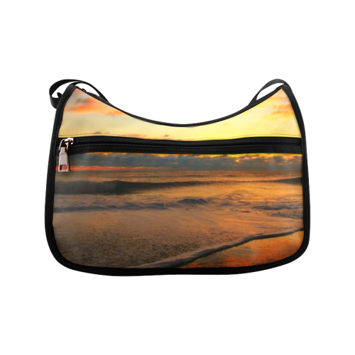 Stunning sunset on the beach Crossbody Bags (Model 1616)