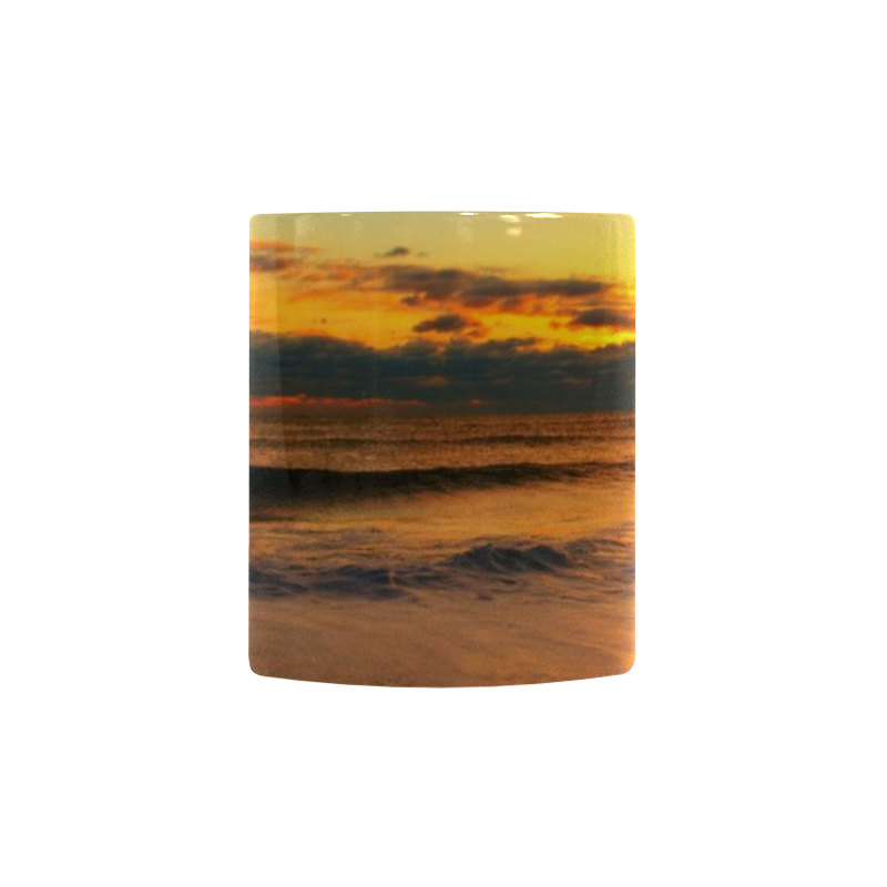 Stunning sunset on the beach Custom Morphing Mug