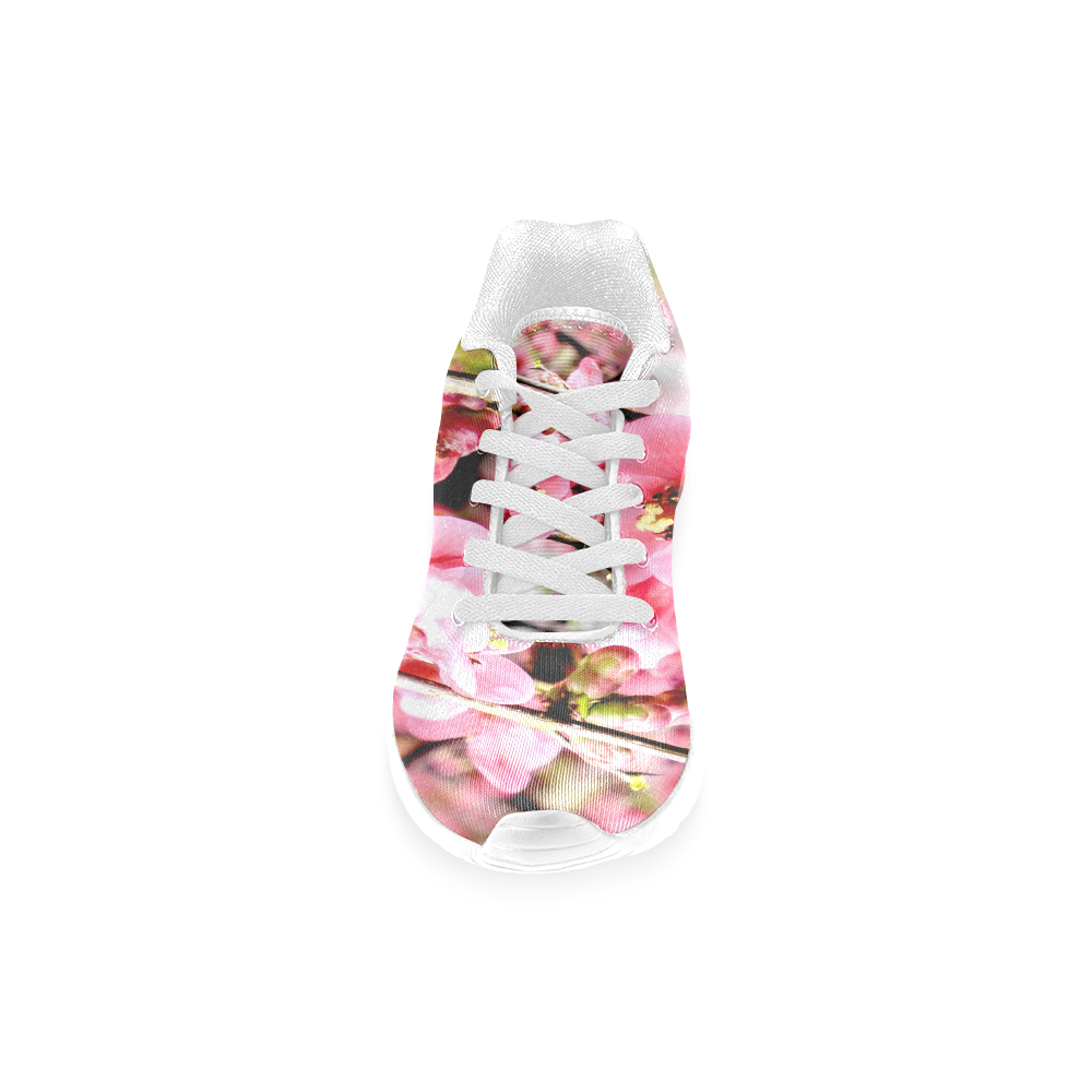 Pink Floral Women’s Running Shoes (Model 020)
