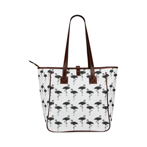 Flamingos Stylish Black White Pattern Classic Tote Bag (Model 1644)