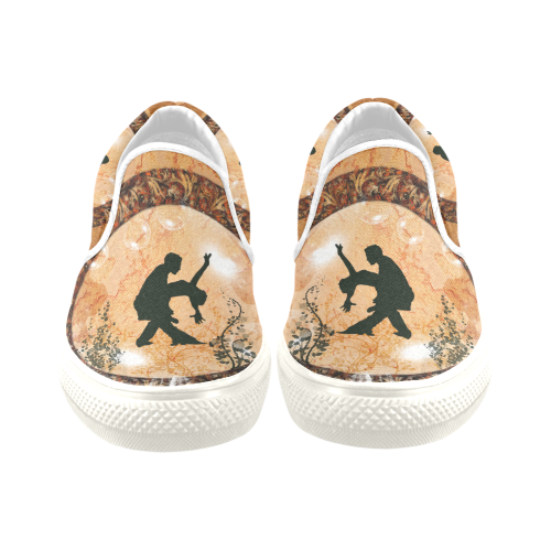 Dancing Women's Unusual Slip-on Canvas Shoes (Model 019)