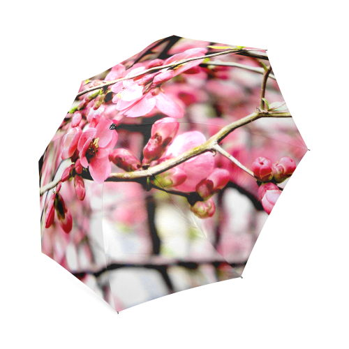 Pink Floral Foldable Umbrella (Model U01)
