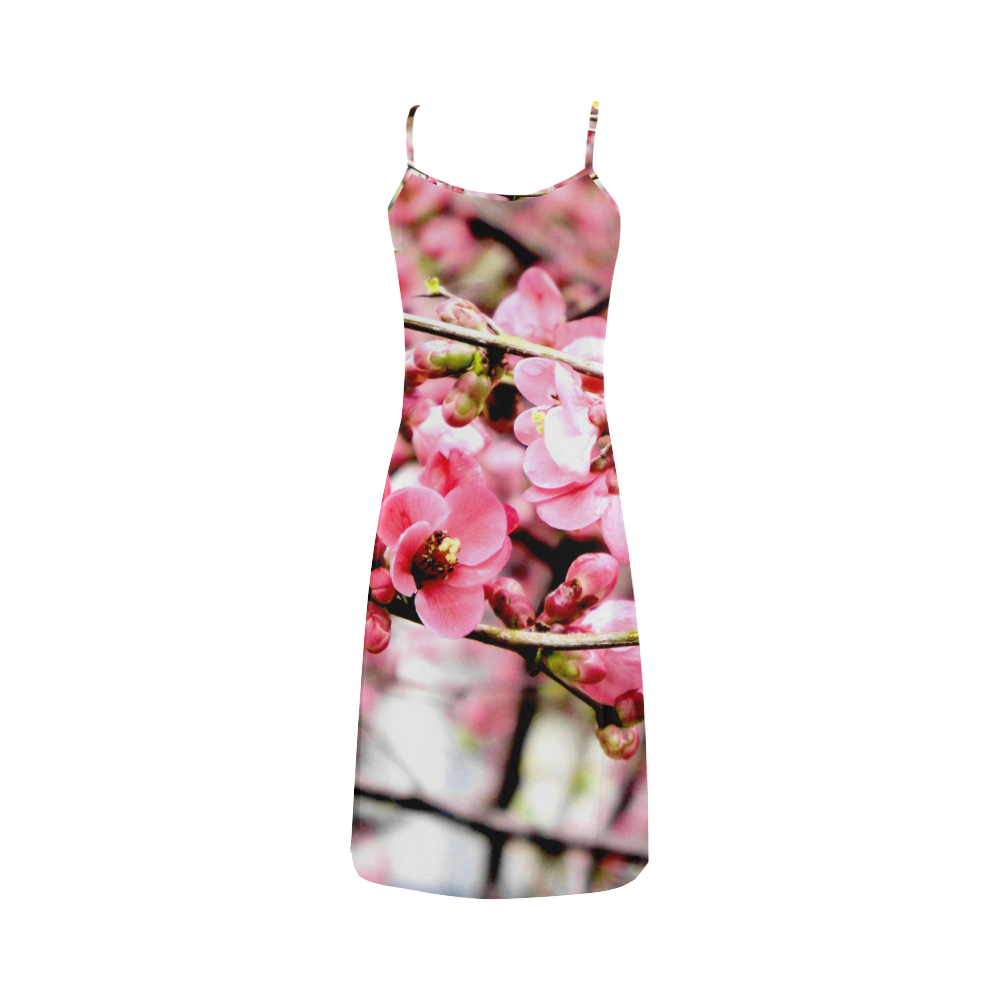 Pink Floral Alcestis Slip Dress (Model D05)