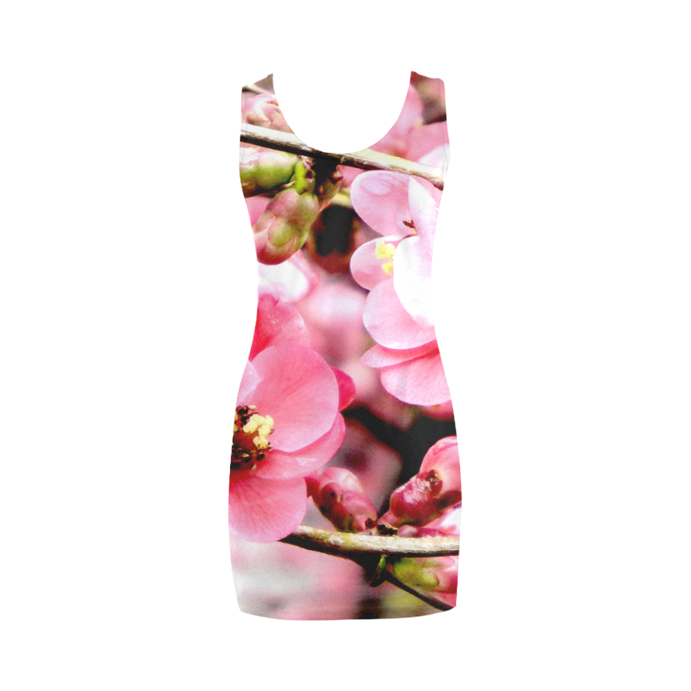 Pink Floral Medea Vest Dress (Model D06)