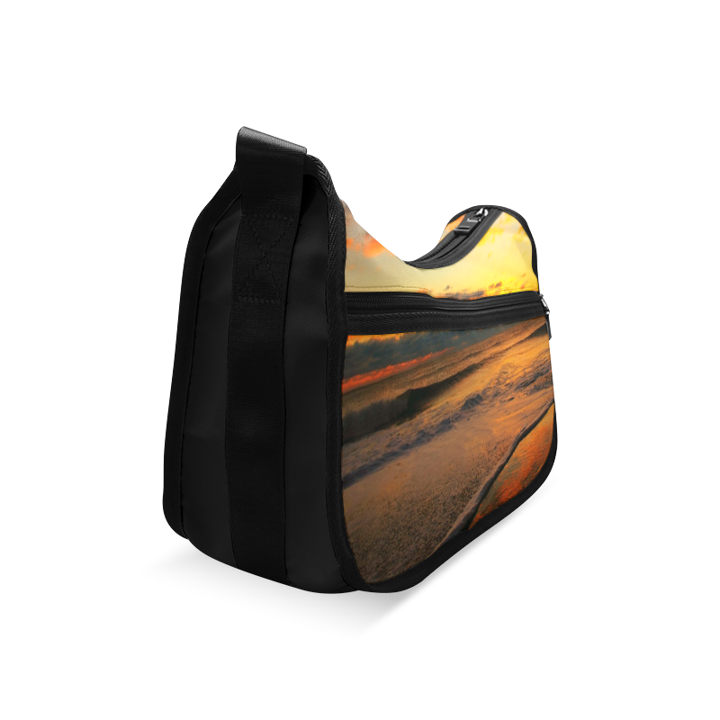 Stunning sunset on the beach Crossbody Bags (Model 1616)