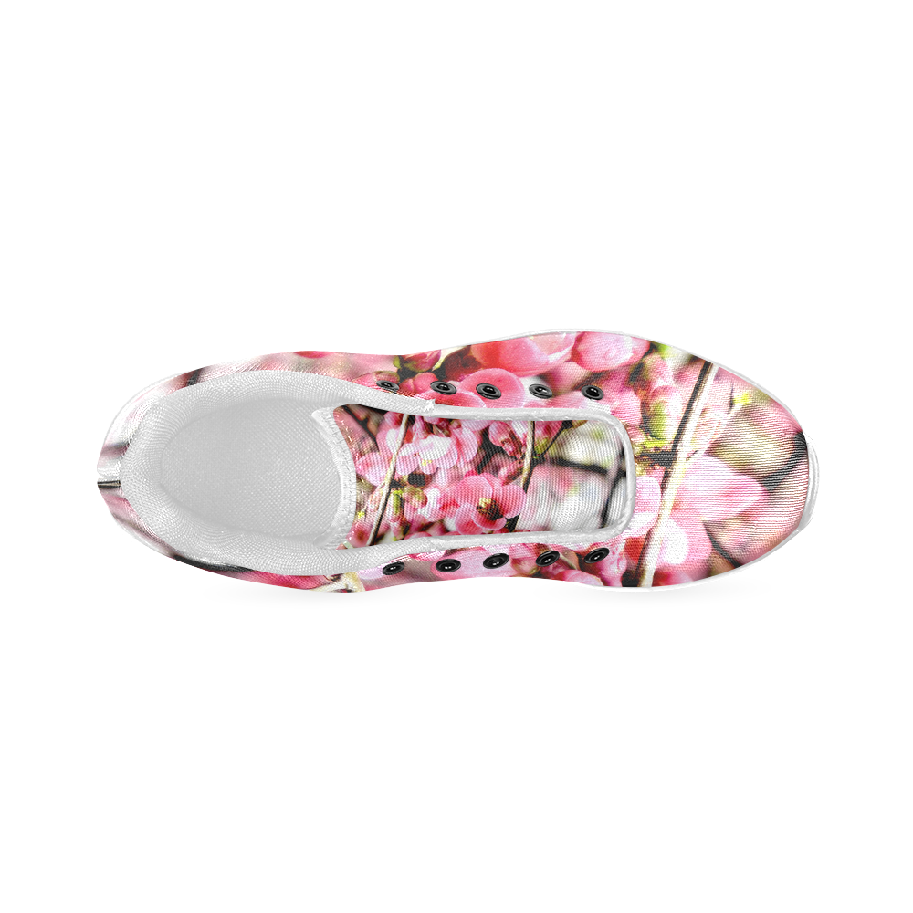Pink Floral Women’s Running Shoes (Model 020)