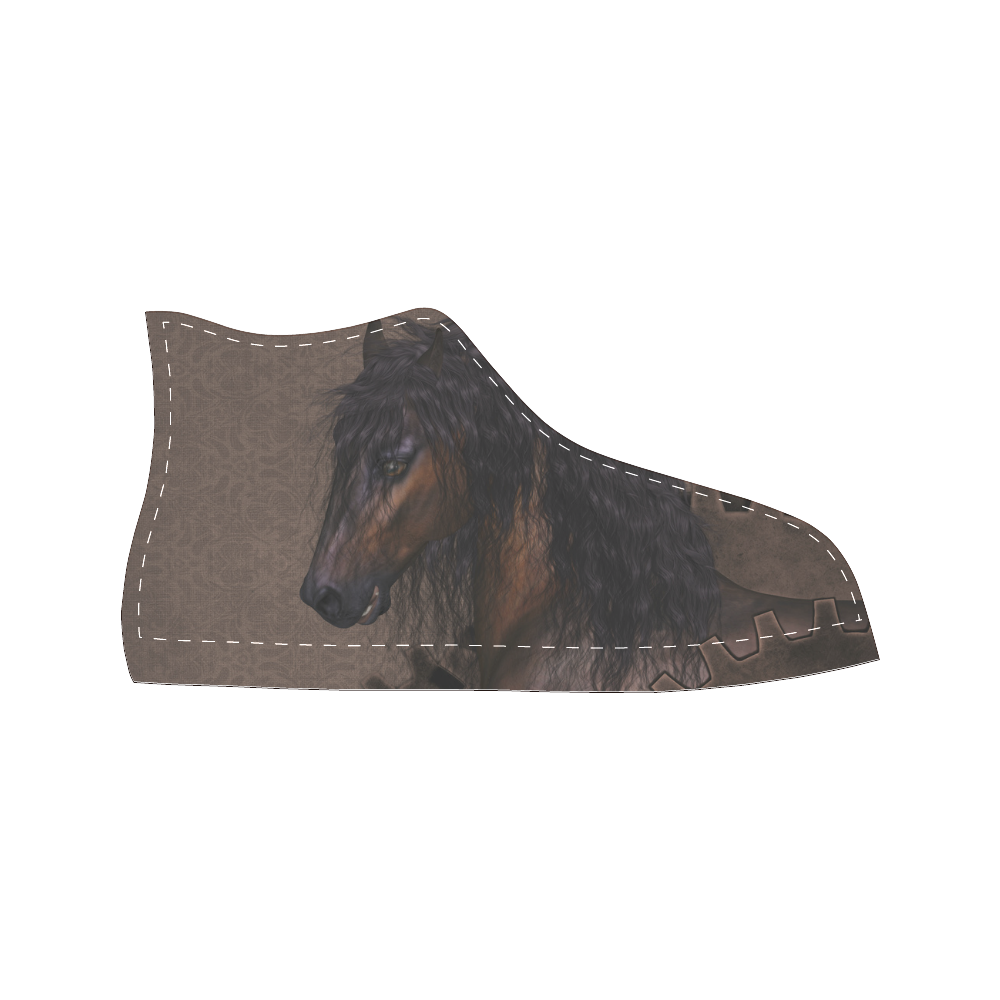 Steampunk Horse Men’s Classic High Top Canvas Shoes (Model 017)
