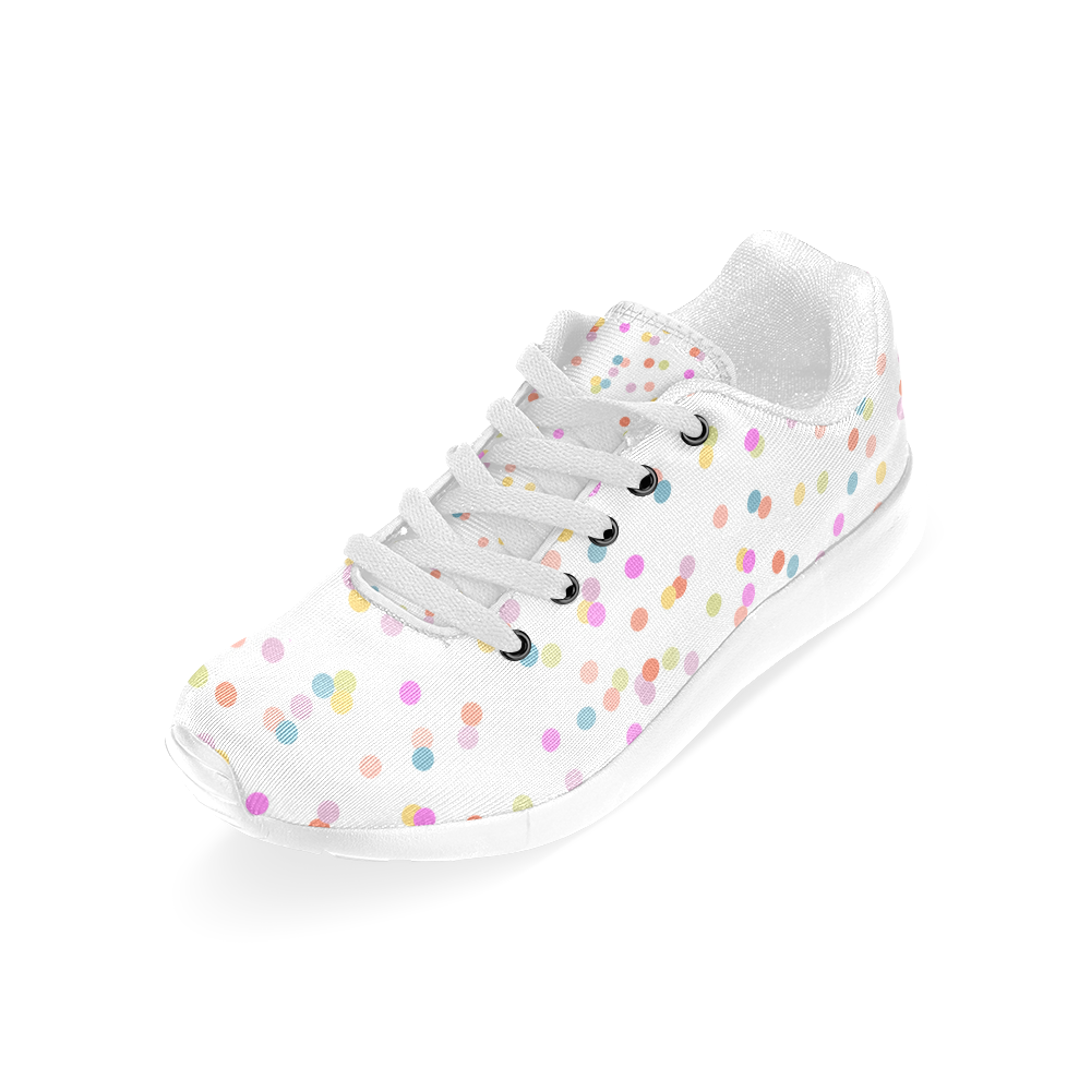 Retro Polka Dots Women’s Running Shoes (Model 020)