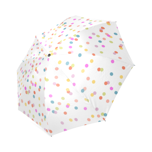 Retro Polka Dots Foldable Umbrella (Model U01)