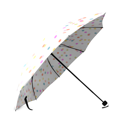 Retro Polka Dots Foldable Umbrella (Model U01)