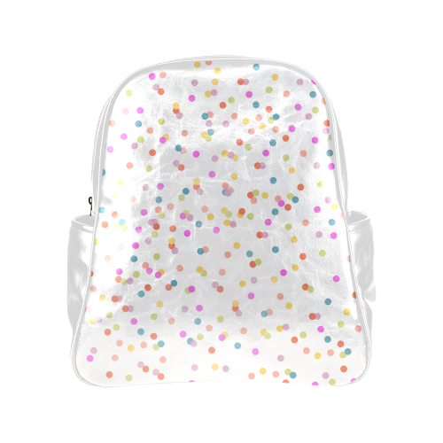 Retro Polka Dots Multi-Pockets Backpack (Model 1636)