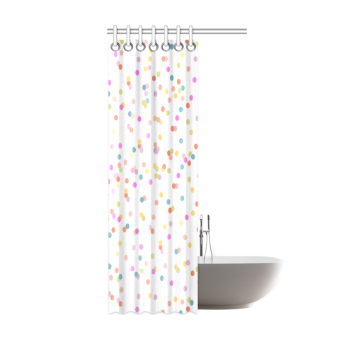 Retro Polka Dots Shower Curtain 36"x72"