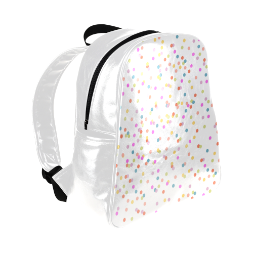 Retro Polka Dots Multi-Pockets Backpack (Model 1636)