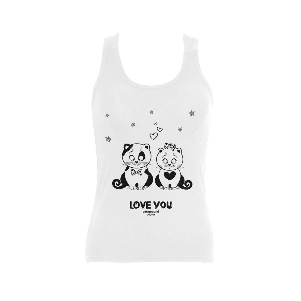 content Women's Shoulder-Free Tank Top (Model T35)