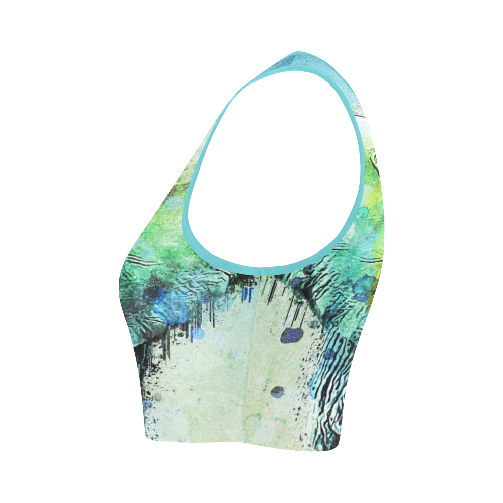 watercolor elephant Women's Crop Top (Model T42)