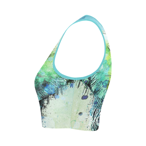 watercolor elephant Women's Crop Top (Model T42)