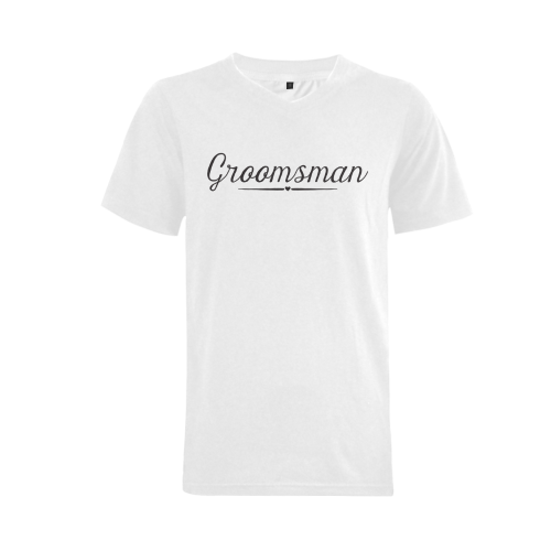 groomsman - wedding - marriage Men's V-Neck T-shirt (USA Size) (Model T10)