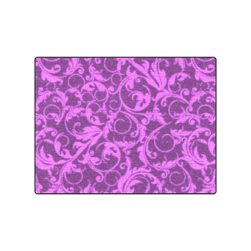 Vintage Swirls Winterberry Orchid Purple Blanket 50"x60"