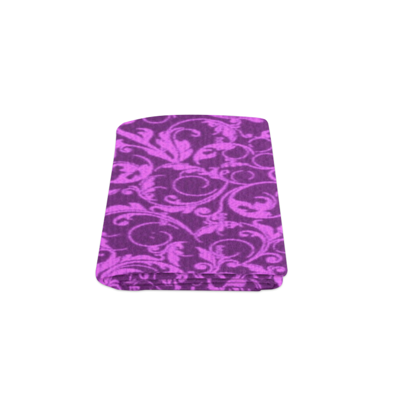 Vintage Swirls Winterberry Orchid Purple Blanket 50"x60"