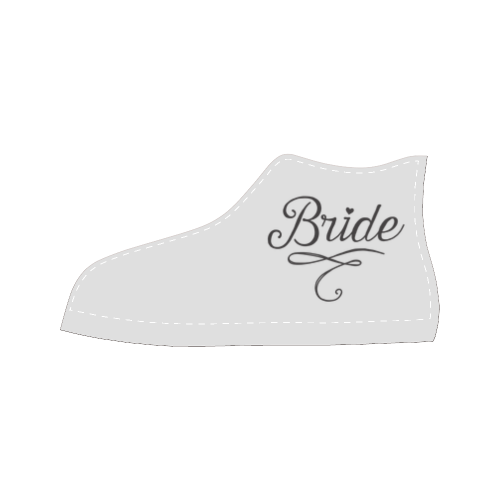 Bride - wedding - marriage - love Women's Classic High Top Canvas Shoes (Model 017)
