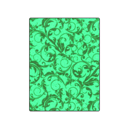 Vintage Swirls Green Blanket 50"x60"