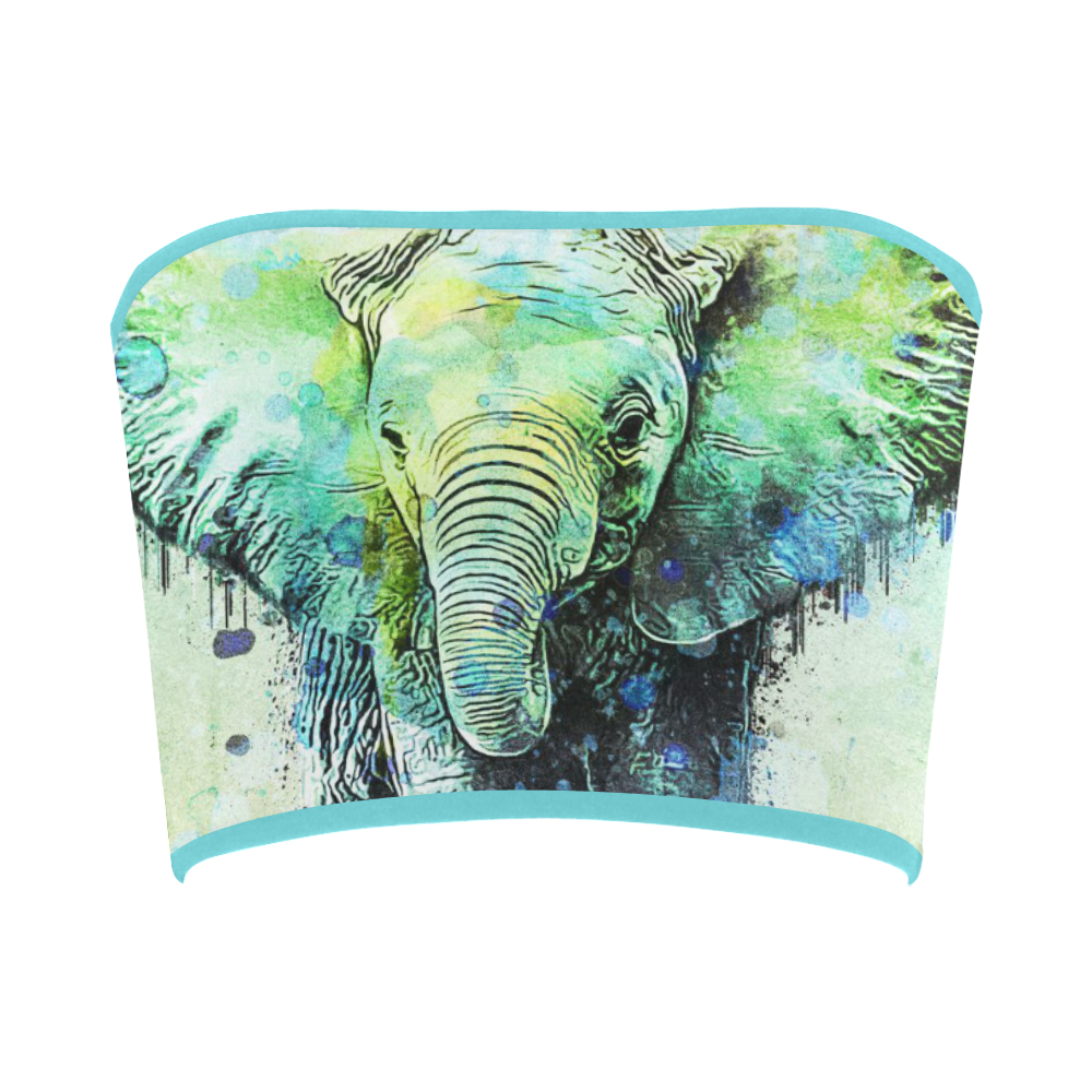watercolor elephant Bandeau Top