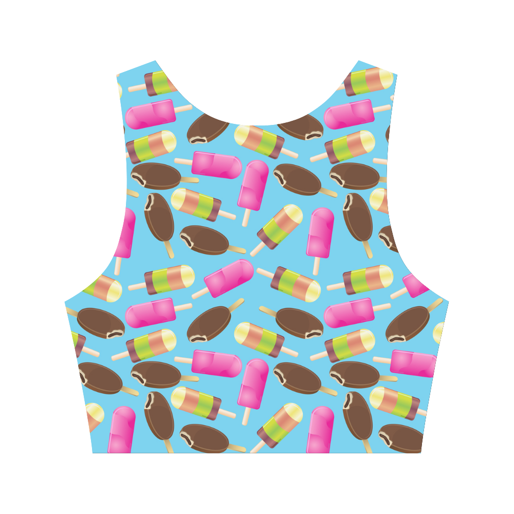 icecream Women's Crop Top (Model T42)