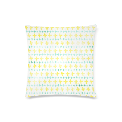 yellow spring Custom Zippered Pillow Case 16"x16"(Twin Sides)