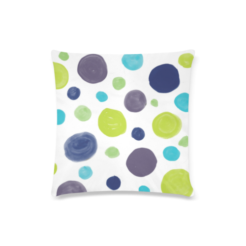 circle pattern Custom Zippered Pillow Case 16"x16"(Twin Sides)