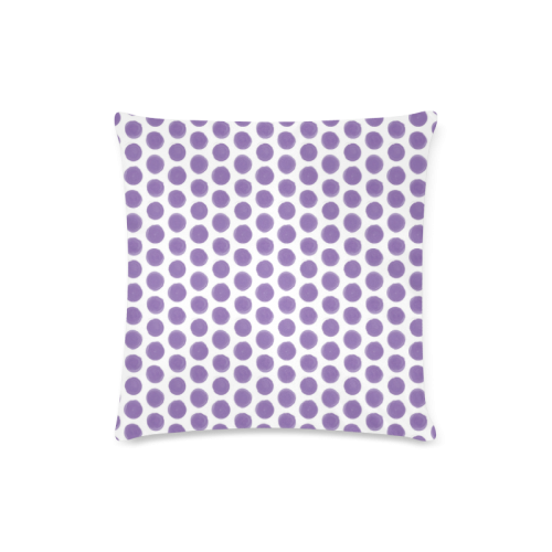 purple dots Custom Zippered Pillow Case 16"x16"(Twin Sides)